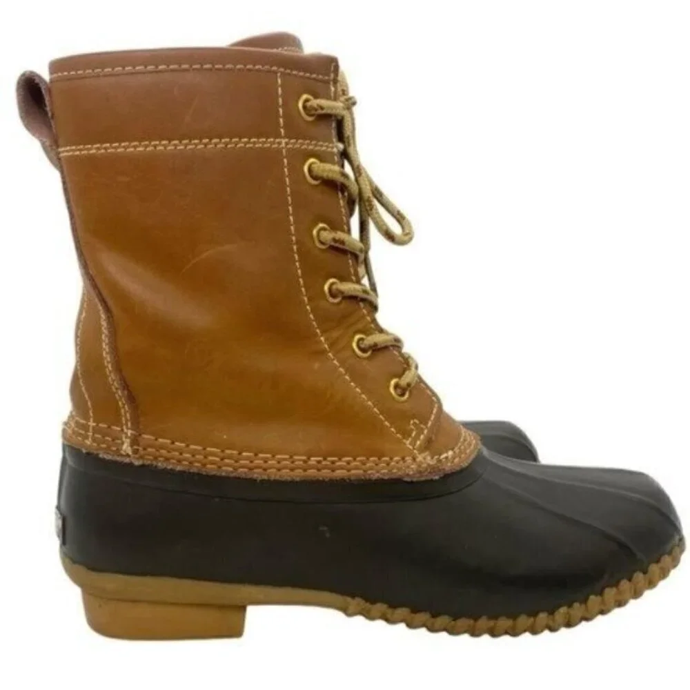 Khombu Women's Letty Leather Duck Boots Waterproof